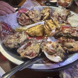 Grilled oysters! So so delicious! ( And bread)