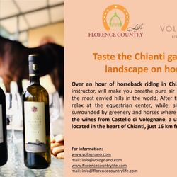 Florence Country Life - Ride & Taste packages. Book a ride and a wine tasting on the hills near Florence