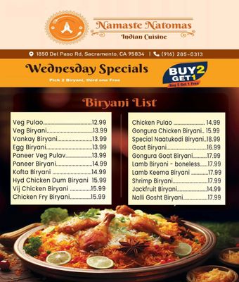 Menu photo 4 Namaste Natomas Indian Cuisine Sacramento, CA Menu photo 4 Namaste Natomas Indian Cuisine Sacramento, CA