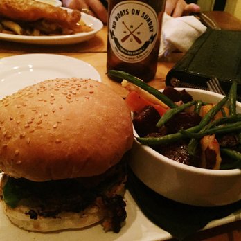 Durty Nelly's - Best veggie burger I've had yet while in Halifax! - Irish Near Me - Halifax, Nova Scotia