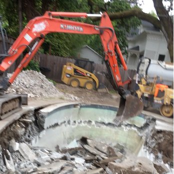 Tight Access Excavation - Pool shell broken. Tight Access excavation equipment and materials hauling truck entered  via 10-foot wide alley. - Excavation Services Near Me - Sebastopol, California