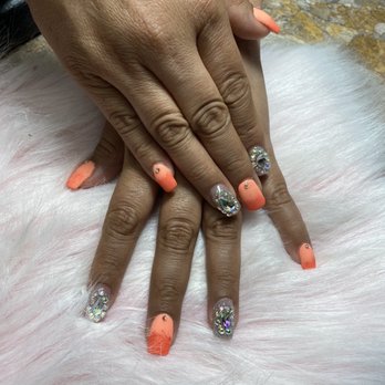 Gem Nail spa - Matt and glitter set - Nail Salons Near Me - Riverside, California Gem Nail spa - Matt and glitter set - Nail Salons Near Me - Riverside, California