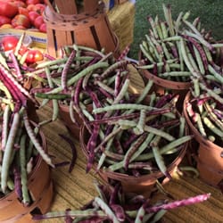 Wrightstown Farmers Market - Beautiful pink and green shelled peas in the pod