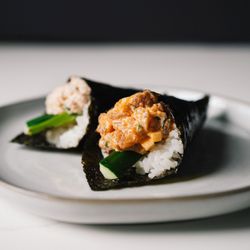 Kanpai Sushi - The sushi bar includes several temaki options.