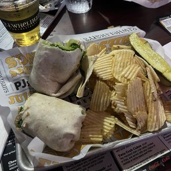 P.J. Whelihan's Pub + Restaurant - Walbert - Chicken Caesar Wrap chips - Sports Bars Near Me - Allentown, Pennsylvania