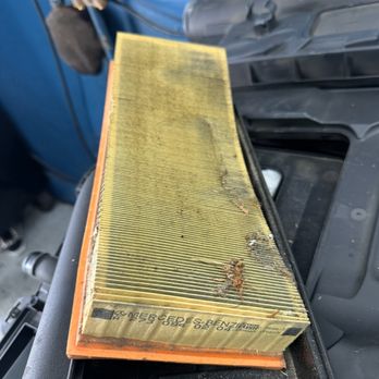ADAM’S COMPLETE AUTO REPAIR - Engine filter provided by shop indicating they did "check" the car as they pass the ducts to to this filter - Auto Repair Near Me - Culver City, California ADAM’S COMPLETE AUTO REPAIR - Engine filter provided by shop indicating they did "check" the car as they pass the ducts to to this filter - Auto Repair Near Me - Culver City, California