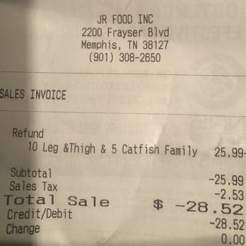 Jr's Fish And Chicken - The REFUND w/attitude - American Near Me - Memphis, Tennessee