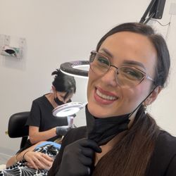 Beauty Bliss Studio & Academy - Lip Blush training on a model.
