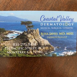 Coastal Valley Dermatology - Roya Javid MD, MHS - Business card