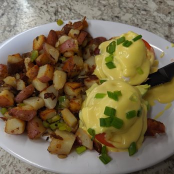 The Stilly Diner - California Eggs Benedict w/ Country Fried Potatoes for $12.50. - American Near Me - Arlington, Washington The Stilly Diner - California Eggs Benedict w/ Country Fried Potatoes for $12.50. - American Near Me - Arlington, Washington