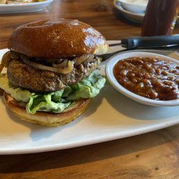 BBQ Baked Beans Shore Grille Burger