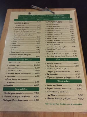 Menu photo 2 La Marula Zaragoza, Z