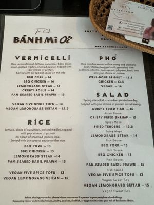 Menu photo 1 Banh Mi Oi - Foxborough Foxborough, MA Menu photo 1 Banh Mi Oi - Foxborough Foxborough, MA