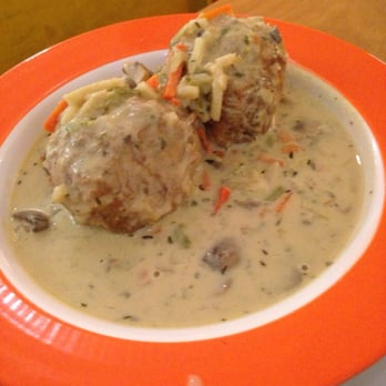 Suppenbar Regensburg - Wednesday's special. Those dumplings are so delicious! - Soup Near Me - Regensburg, BY Suppenbar Regensburg - Wednesday's special. Those dumplings are so delicious! - Soup Near Me - Regensburg, BY