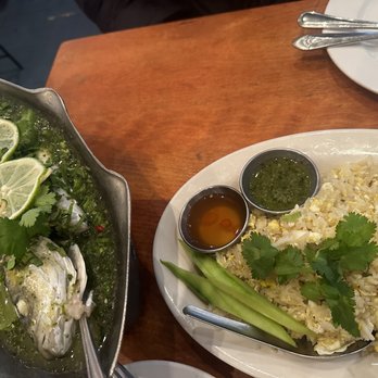 Fish Cheeks - Steamed fish and crab fried rice - Seafood Near Me - New York, New York Fish Cheeks - Steamed fish and crab fried rice - Seafood Near Me - New York, New York