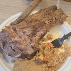 Lovejoy Station Cafe - Ribs, rice, and spring rolls.