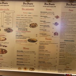 Don Duarte - Menu on the wall