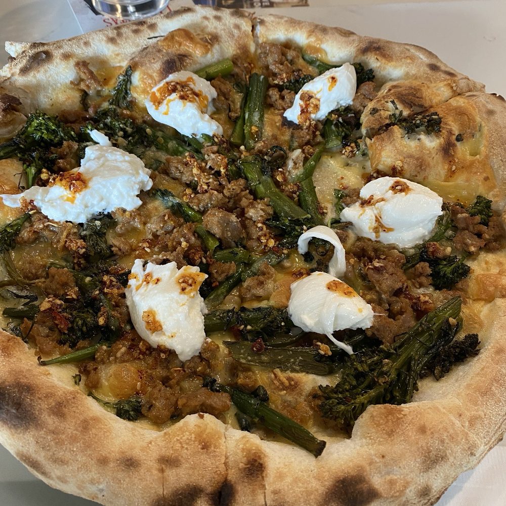 Flour Dust Pizza - Broccolini pizza - Pizza Near Me - Roseville, California Flour Dust Pizza - Broccolini pizza - Pizza Near Me - Roseville, California