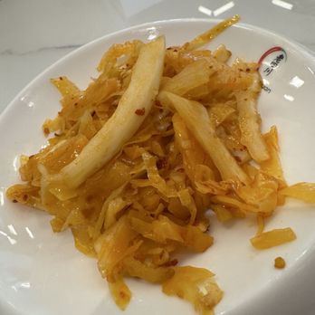 Lao Sze Chuan - Complimentary pickled cabbage - Szechuan Near Me - Chicago, Illinois Lao Sze Chuan - Complimentary pickled cabbage - Szechuan Near Me - Chicago, Illinois