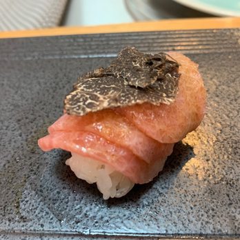 Domo Sushi - Three Layer Toro With Truffle - Sushi Bars Near Me - New York, New York Domo Sushi - Three Layer Toro With Truffle - Sushi Bars Near Me - New York, New York