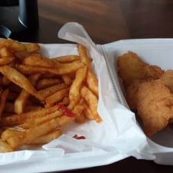 Marcello's Pizza - The to go chicken strips and fries...