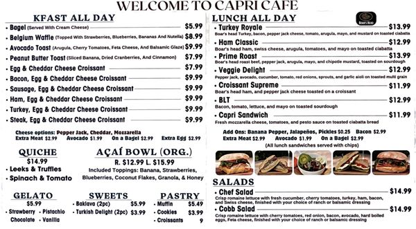 Menu photo 2 Capri Cafe San Diego, CA