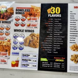America’s Best Wings - Vienna - Menu side 1