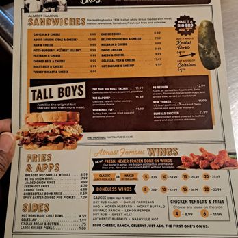 Primanti Bros. Restaurant and Bar - The menu - Sandwiches Near Me - Pittsburgh, Pennsylvania Primanti Bros. Restaurant and Bar - The menu - Sandwiches Near Me - Pittsburgh, Pennsylvania