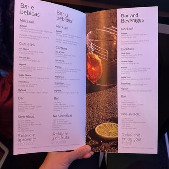LATAM - Drink menu - Airlines Near Me - Pudahuel, RM