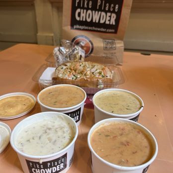 Pike Place Chowder - 4-Sampler Feast - Seafood Near Me - Seattle, Washington Pike Place Chowder - 4-Sampler Feast - Seafood Near Me - Seattle, Washington