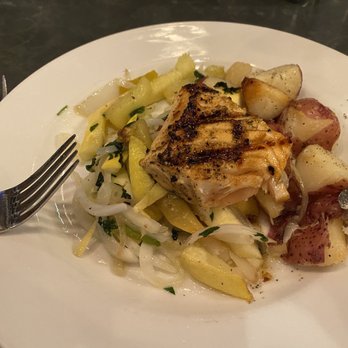 Branch and Barrel - Maple glazed salmon, red bliss potatoes and mixed vegetables. - Cocktail Bars Near Me - Alpharetta, Georgia Branch and Barrel - Maple glazed salmon, red bliss potatoes and mixed vegetables. - Cocktail Bars Near Me - Alpharetta, Georgia