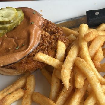 Backwaters on Sand Key - Hot chicken sandwich - Seafood Near Me - Clearwater Beach, Florida