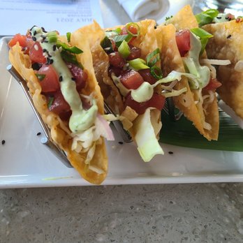 Tommy Bahama - Ahi tuna tacos starter, great option. - Seafood Near Me - Plano, Texas Tommy Bahama - Ahi tuna tacos starter, great option. - Seafood Near Me - Plano, Texas