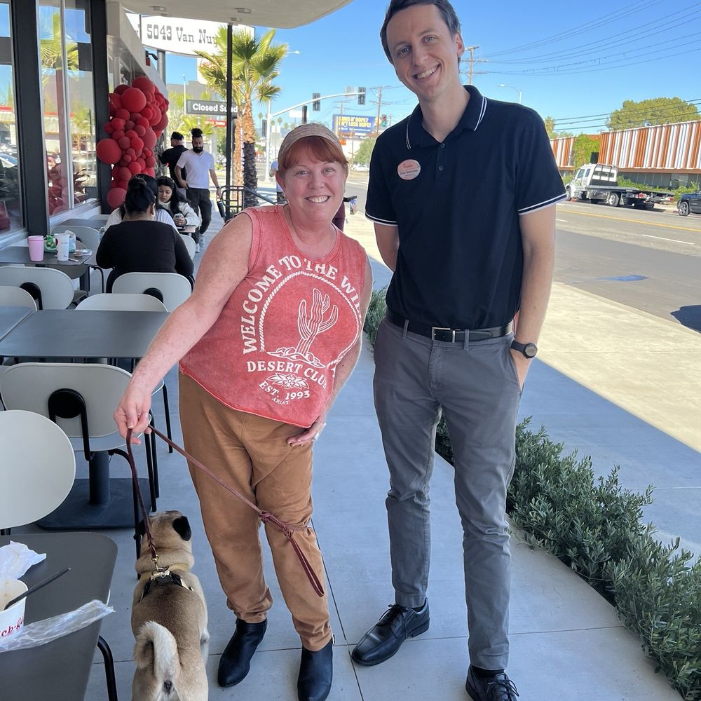 Me with Brad Boerneke, Owner-Operator, at a fantastic new Sherman Oaks location
