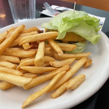 Russell's - Kids cheeseburger (lettuce wrapped) - American Near Me - Pasadena, California Russell's - Kids cheeseburger (lettuce wrapped) - American Near Me - Pasadena, California