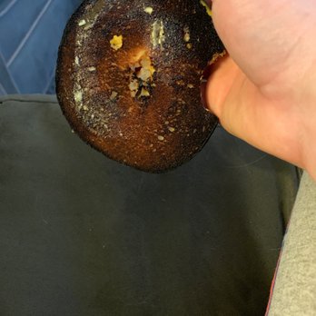 McDonald's - The burnt bagel that came with my husbands sandwich. - Burgers Near Me - St. Clairsville, Ohio