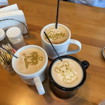 Cozy Coffee Restaurant & Bar - Three specialty lattes - Coffee & Tea Near Me - Temple Terrace, Florida Cozy Coffee Restaurant & Bar - Three specialty lattes - Coffee & Tea Near Me - Temple Terrace, Florida