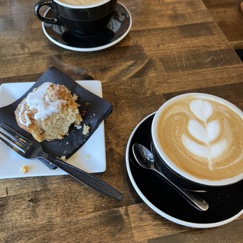 Purebred Coffee - Lattes and apple coffee cake - Coffee & Tea Near Me - Troy, Ohio