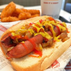 Habit Burger & Grill - I can tell you this for nothing, You won't win  100% Chardog Combo w/ onion rings from #TheHabit