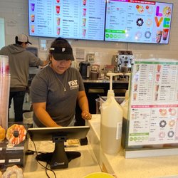 Fat Straws Boba & Mochi Donuts - Front desk taking my order