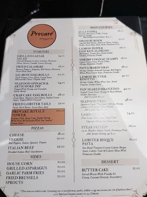 Menu photo 1 Provaré Houston, TX