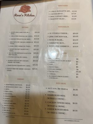 Menu photo 1 Rose's Kitchen Richmond, VA Menu photo 1 Rose's Kitchen Richmond, VA