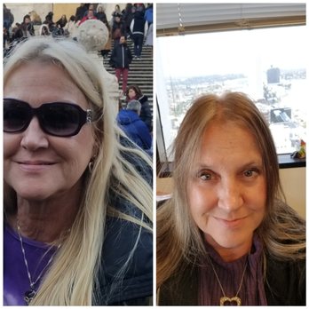 Rumours Salon - Before and after picture...I asked for lowlights and walked out burnette with grey hair....very disappointed Allison. - Hair Extensions Near Me - Chatsworth, California Rumours Salon - Before and after picture...I asked for lowlights and walked out burnette with grey hair....very disappointed Allison. - Hair Extensions Near Me - Chatsworth, California