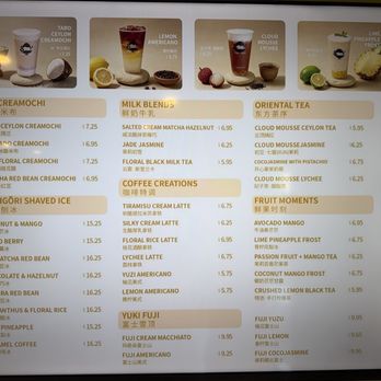 Yuki Yuki - Menu - Bubble Tea Near Me - San Diego, California Yuki Yuki - Menu - Bubble Tea Near Me - San Diego, California
