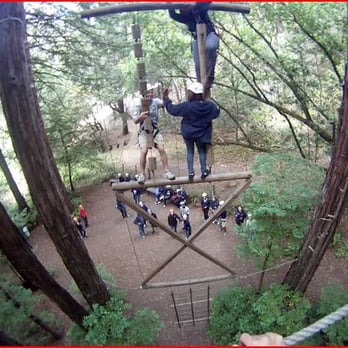 APEX Adventures - One of our favorite activities on the High Ropes Course is the 3 person Vertical Play Pen. - Team Building Activities Near Me - Aptos, California APEX Adventures - One of our favorite activities on the High Ropes Course is the 3 person Vertical Play Pen. - Team Building Activities Near Me - Aptos, California