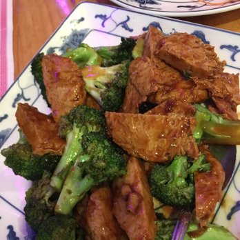 Little Fu's - "Chicken" and broccoli. (Seitan "chicken"). This vegan is in heaven! - Chinese Near Me - Hewlett, New York Little Fu's - "Chicken" and broccoli. (Seitan "chicken"). This vegan is in heaven! - Chinese Near Me - Hewlett, New York