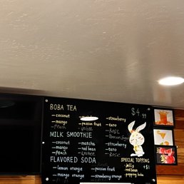 Drink menu Drink menu