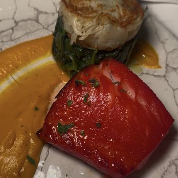 Fratelli - CHILEAN SEA BASS IN AGRODOLCE baby bok choy / herbed potato gallette / carrot fondue - Italian Near Me - Everett, Massachusetts