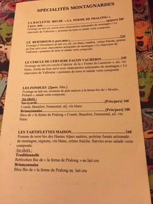 Menu photo 6 Le Pied de la Gargouille Briançon, 05 Menu photo 6 Le Pied de la Gargouille Briançon, 05