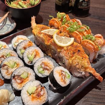 Blue Sushi Sake Grill - Left: Spider Maki*, middle: Thriller, right: Lion King* - Sushi Bars Near Me - Nashville, Tennessee Blue Sushi Sake Grill - Left: Spider Maki*, middle: Thriller, right: Lion King* - Sushi Bars Near Me - Nashville, Tennessee